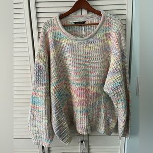 NWT! Women’s Oversized Davi & Dani Thick Stitch Acrylic Sweater • 1XL